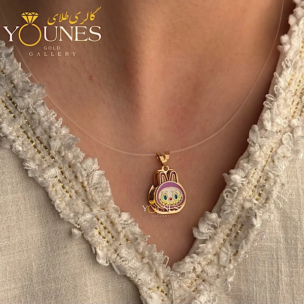 آویز سواروسکی لبوبو بنفش طلا